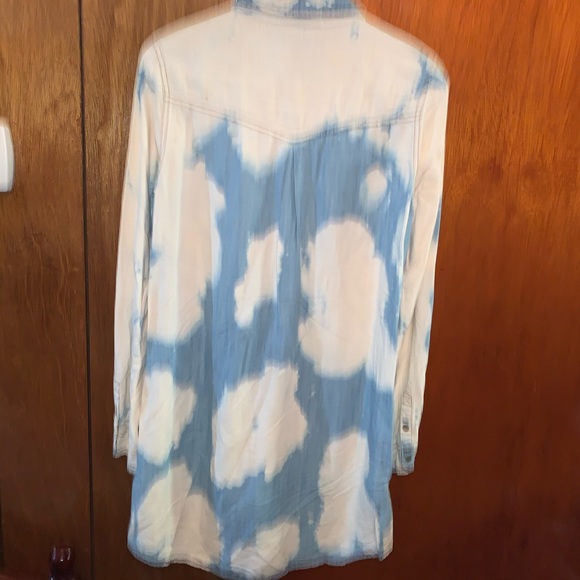 Jean tye-dye button down mini dress - Picture 2 of 2